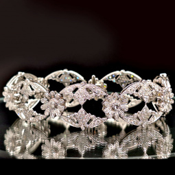 Diamond Bracelet | 18K White Gold Diamond Bracelet with 7 CTS of Diamonds